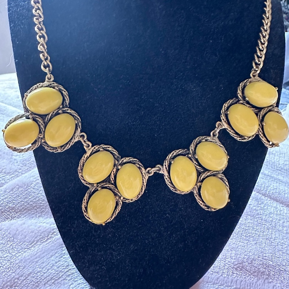 Yochi NY Yellow Statement Necklace